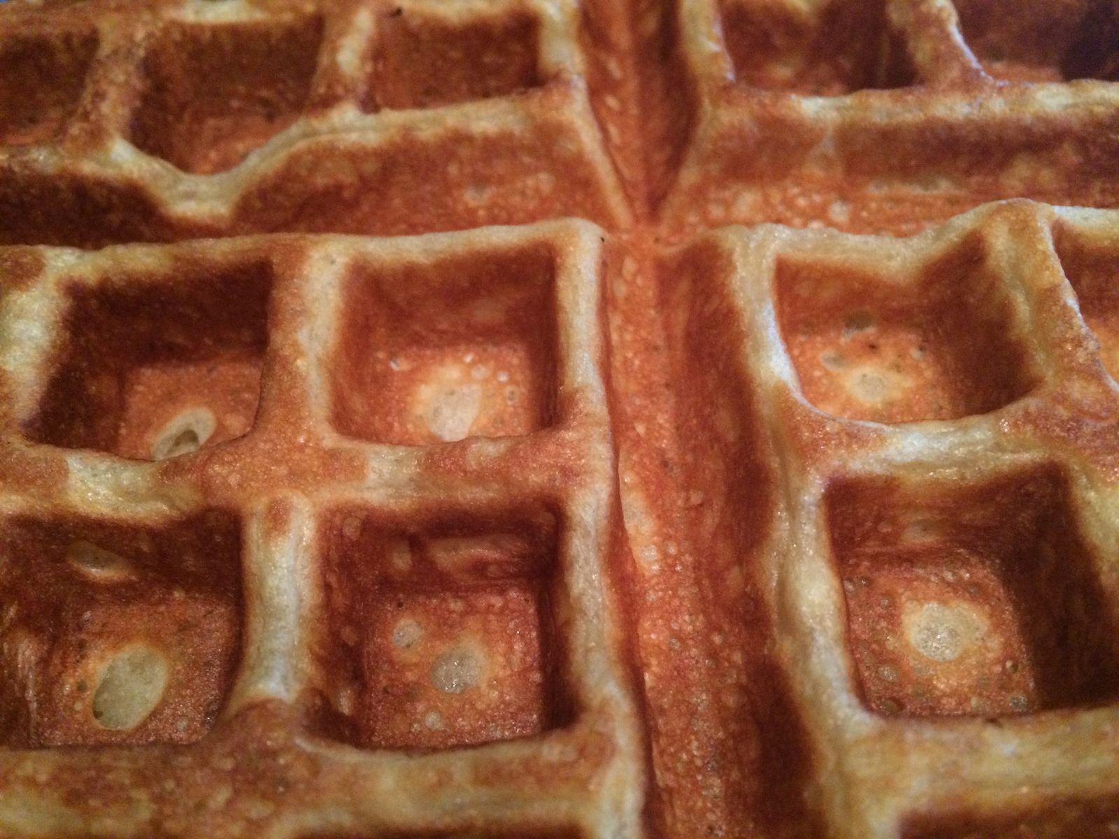 Crispy Waffles These buttermilk waffles are crisp and nutty brown….pass the syrup.