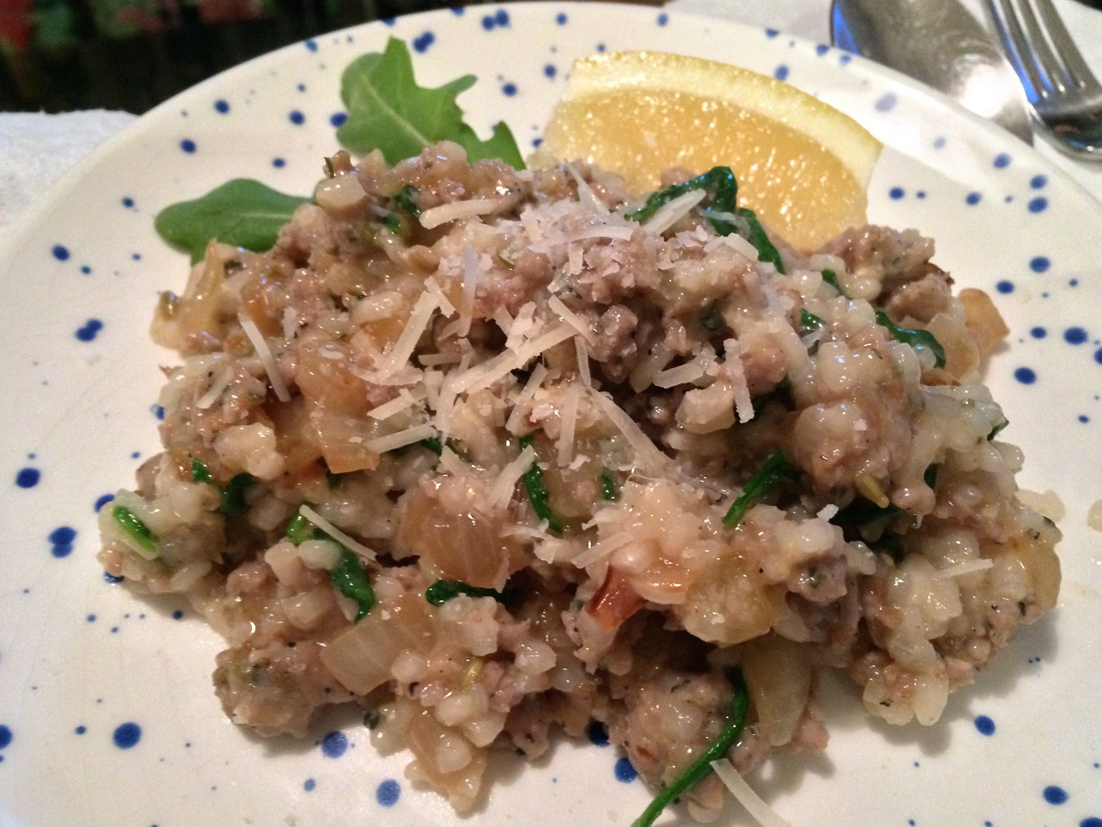 Creamy risotto meets savory Italian sausage, sweet caramelized onions, and peppery arugula in this mouthwatering dish. Stick to the technique and Arborio rice, and let your culinary creativity run wild!