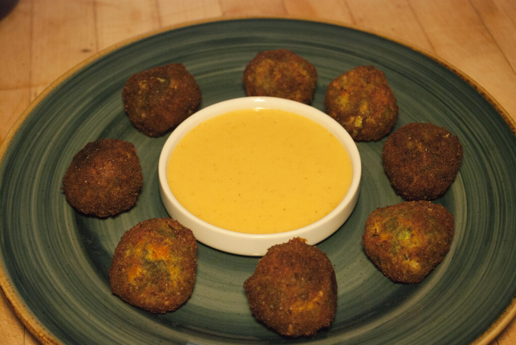 Broccoli Bites - I fell in love with these at Bennigan's their simple ingredients are greater than the sum of their parts. I recommend this with my Texas honey mustard for a great app.