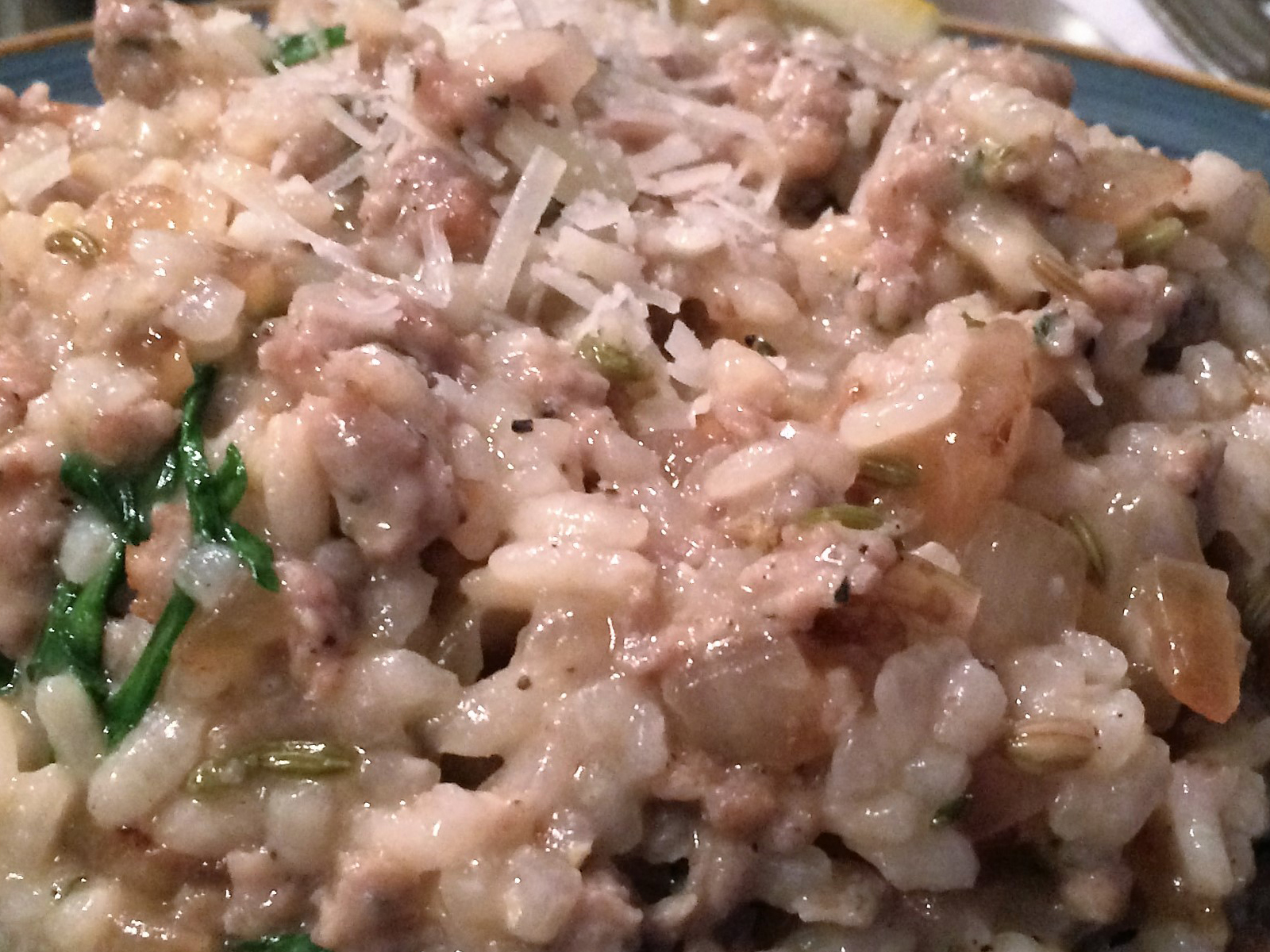 Creamy risotto meets savory Italian sausage, sweet caramelized onions, and peppery arugula in this mouthwatering dish. Stick to the technique and Arborio rice, and let your culinary creativity run wild!